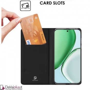 Dux Ducis Skin Pro dirbtinės odos dėklas - juodas (Huawei Honor Magic 8 Lite)
